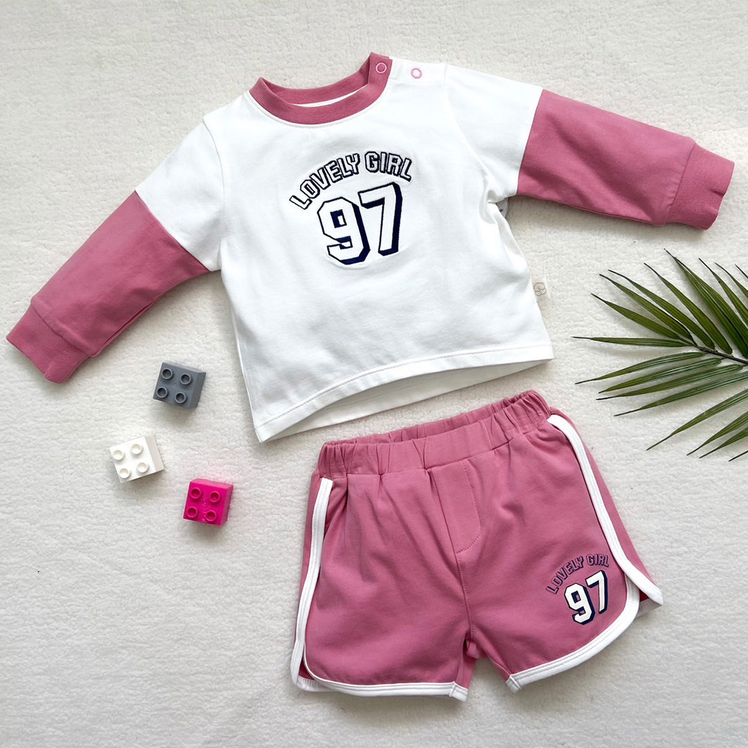 2 Pcs Long Sleeve T-Shirt & Short