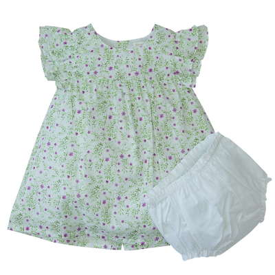 2 Pcs Dress & Diaper Cover Set