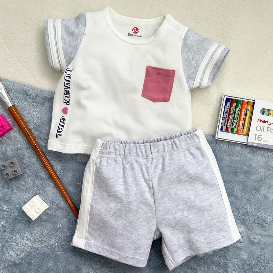 2 Pcs T-Shirt & Short Set