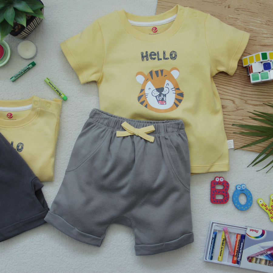 2 Pcs T-Shirt & Short Set