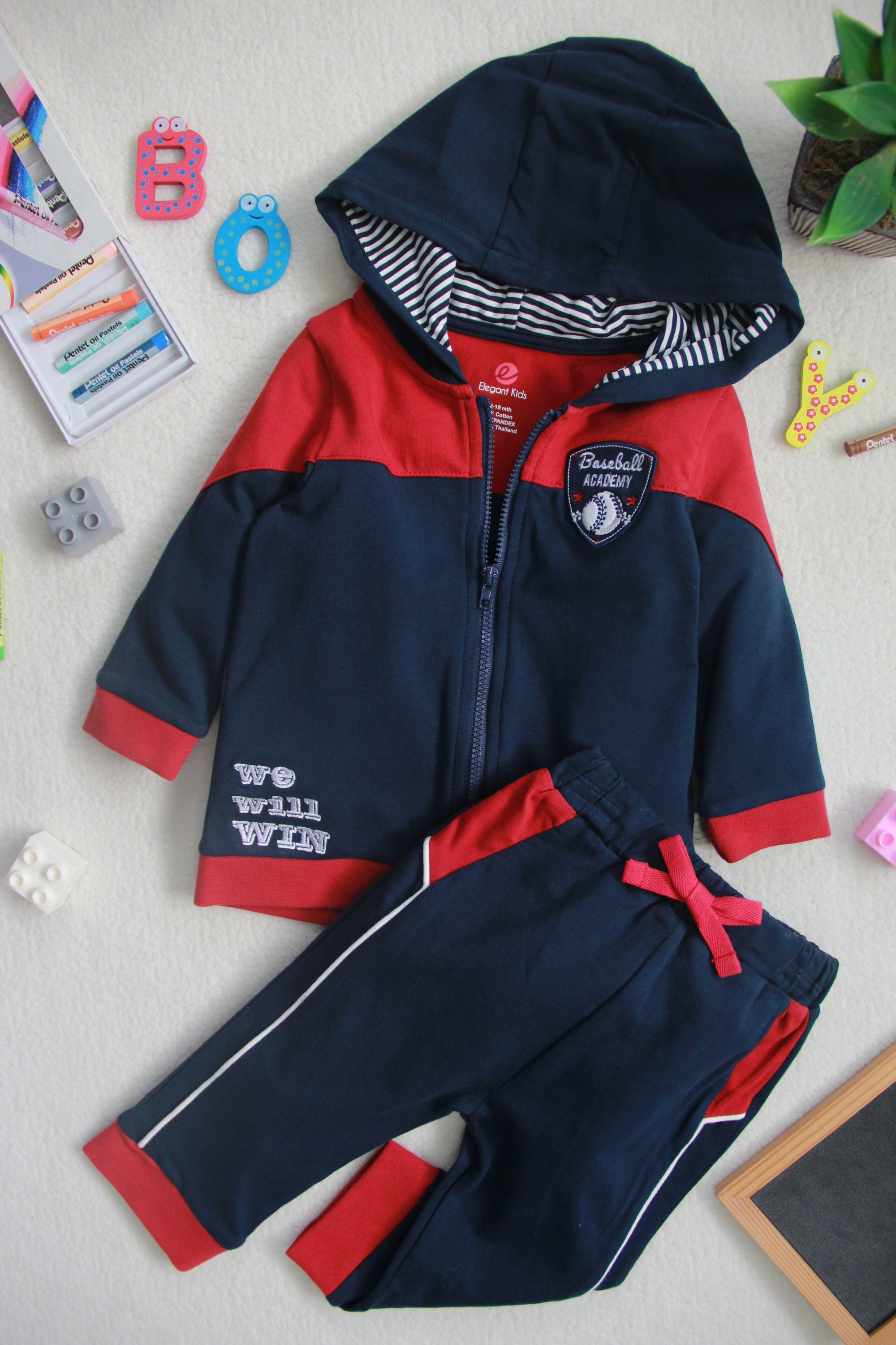 2 Pcs Long Sleeve T-Shirt & Short