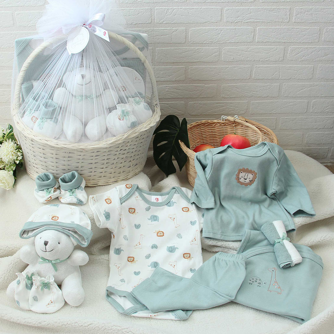 11 Pcs Baby Gift Basket